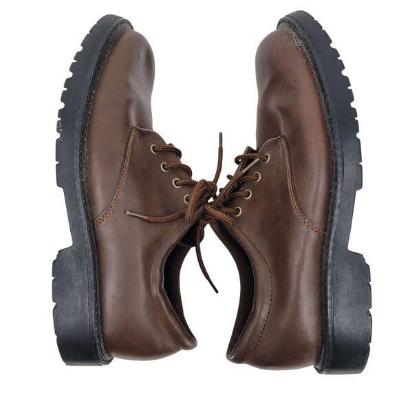 Rugged Outback Mens Size 8 Brown Lace-Up Synthetic Leather Shoes - Picture 5 of 9